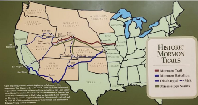 Map of the Mormon Trail