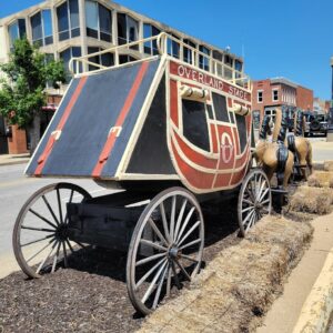 Overland Stage statue in Independence, Missouri