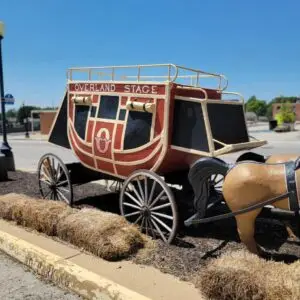 Overland Stage statue in Independence, Missouri