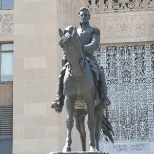 President Andrew Jackson statue in Independence, Missouri